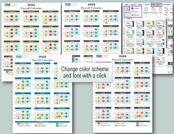 payroll calendar template