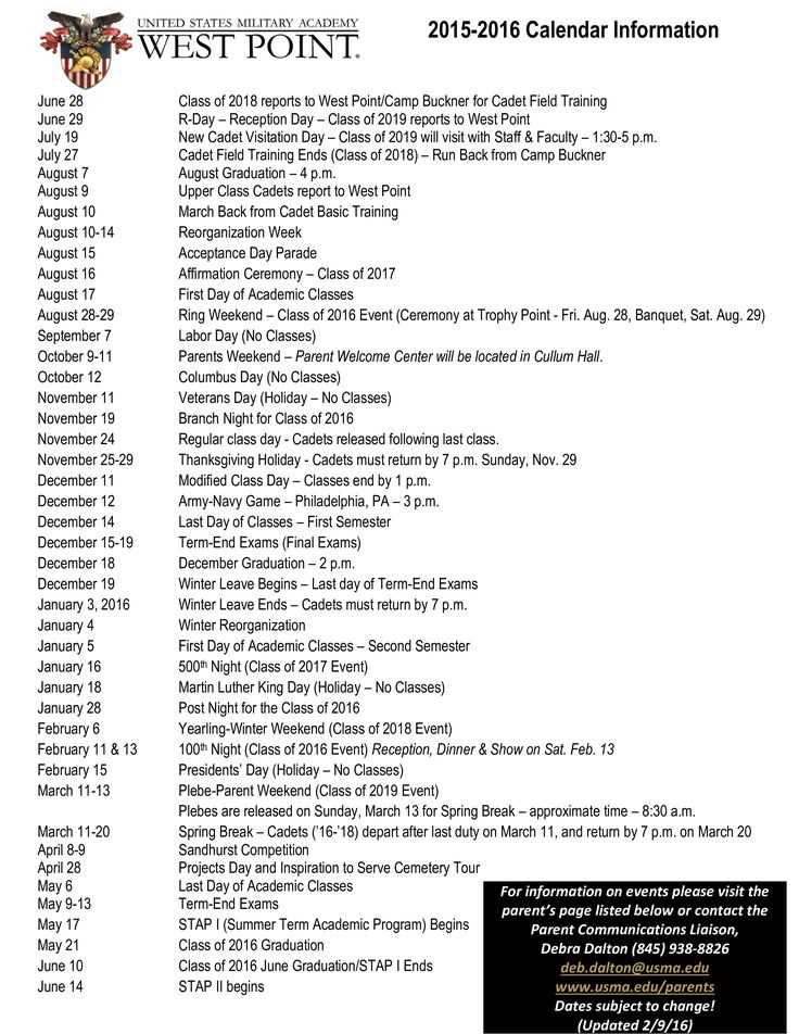 army yearly training calendar template