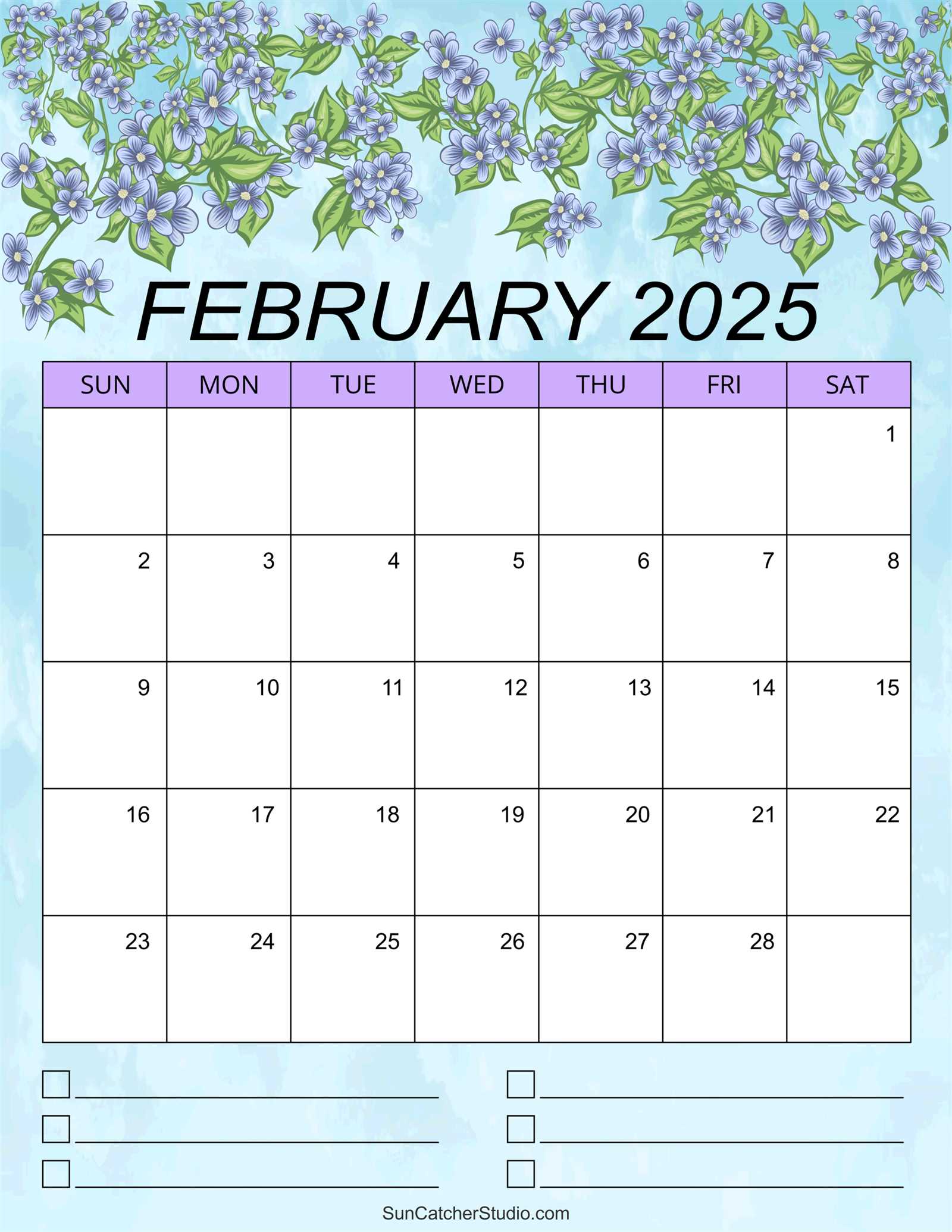 calendar template 2025 february