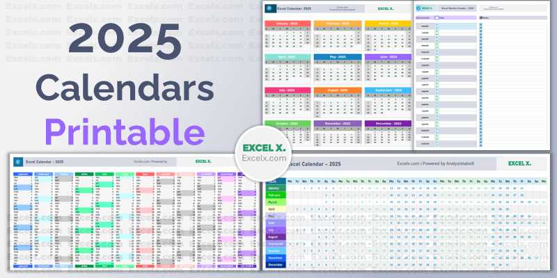 spreadsheet calendar template 2025