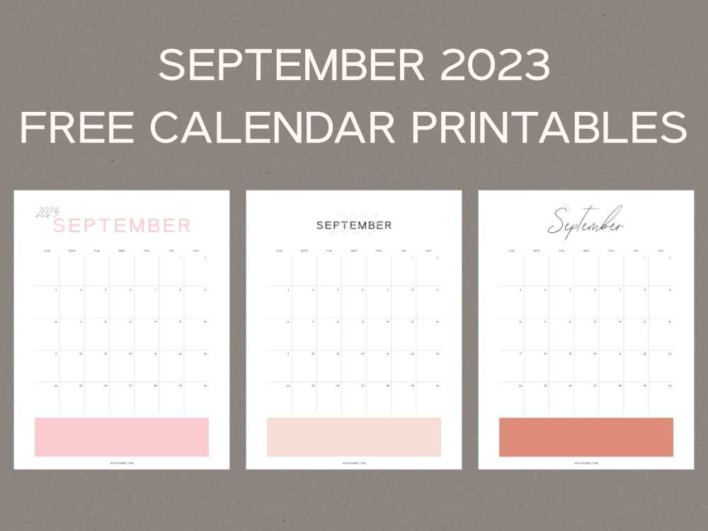 cute blank calendar template