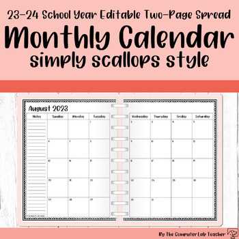 free 2 page monthly calendar template