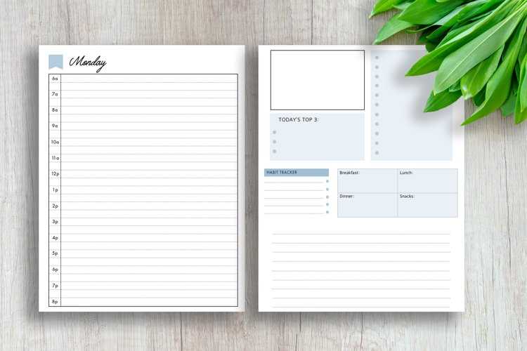 1 2 page calendar template