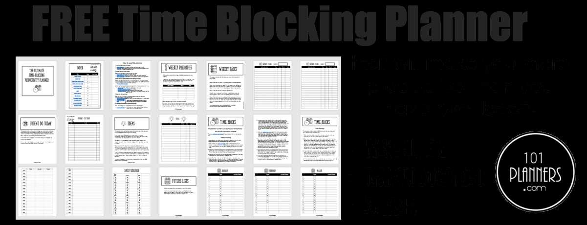 free time blocking calendar template