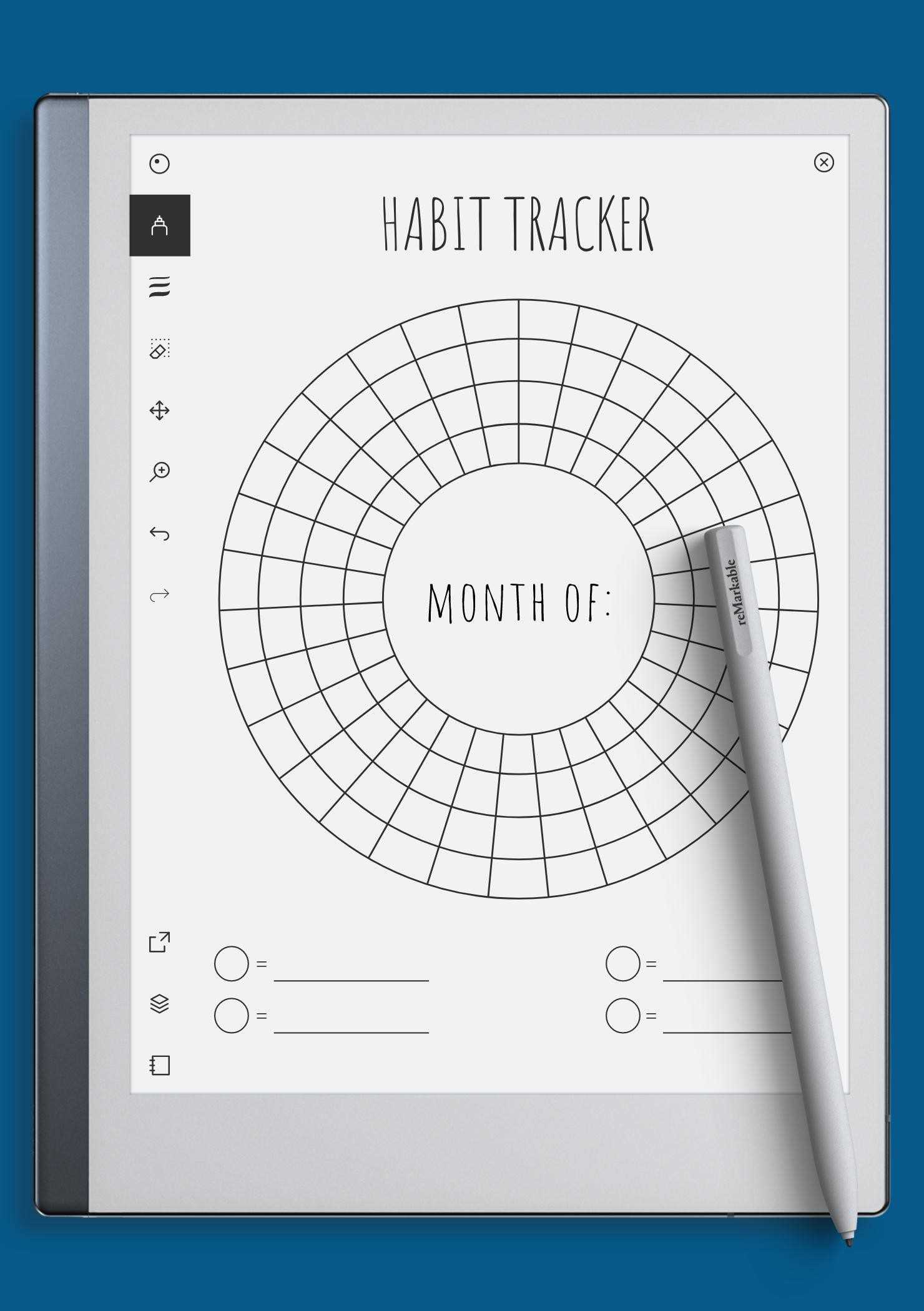 circular monthly calendar template