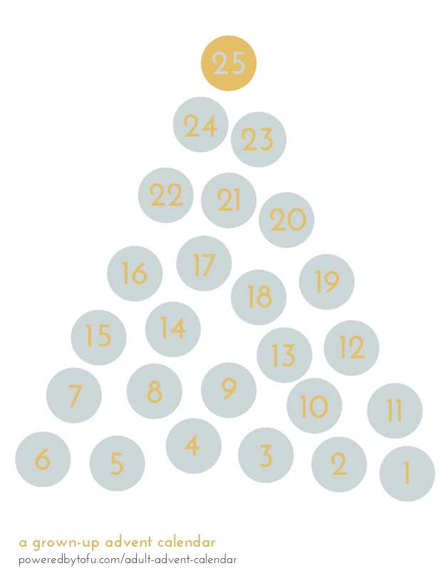 christmas tree advent calendar template