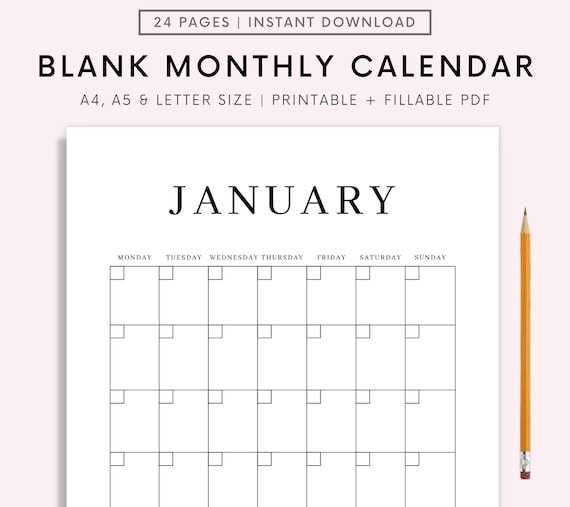 etsy calendar template