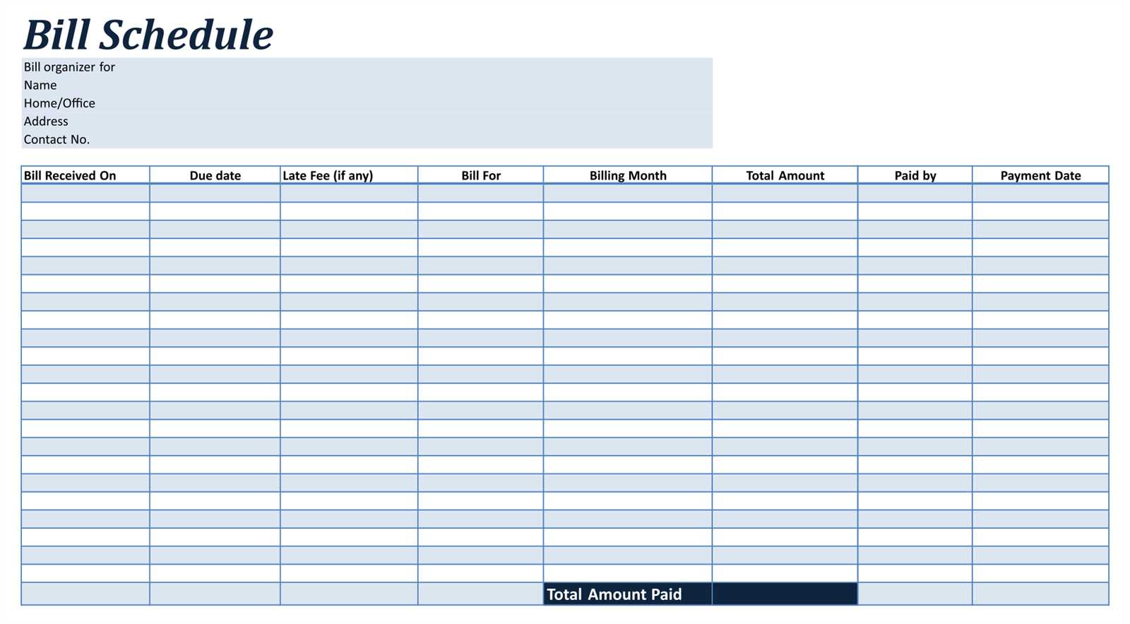 bill due date calendar template