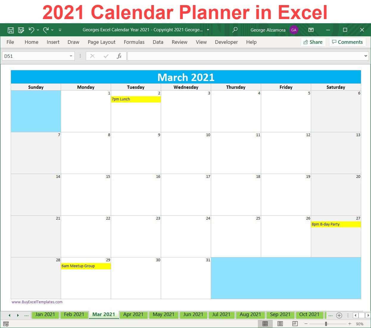 office 2010 calendar template