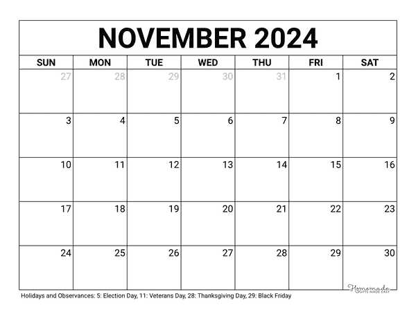 free calendar template