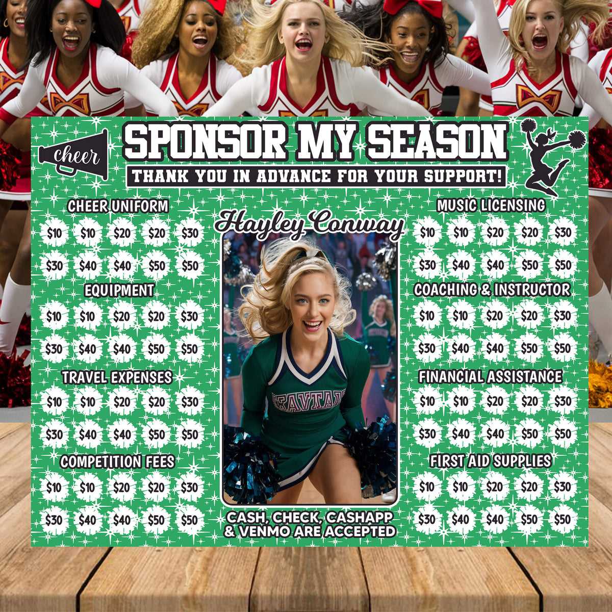 free cheer calendar template