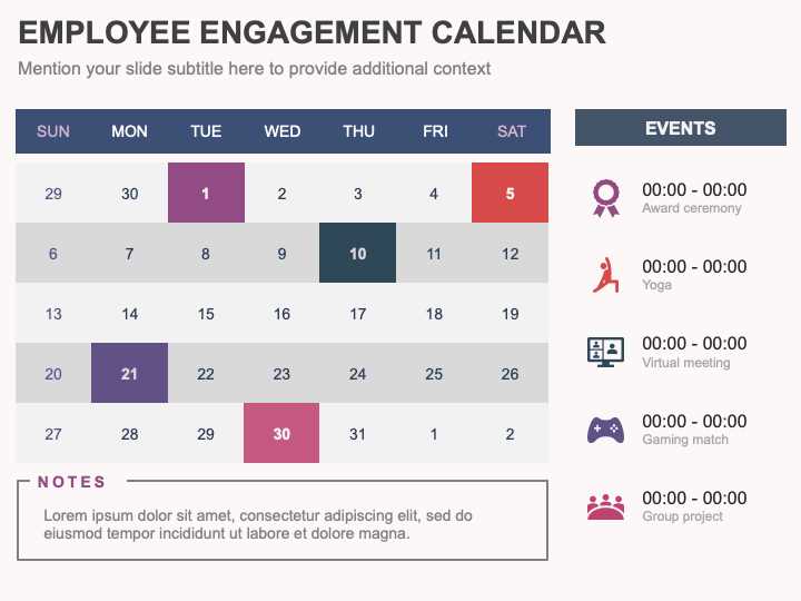 employee calendar template