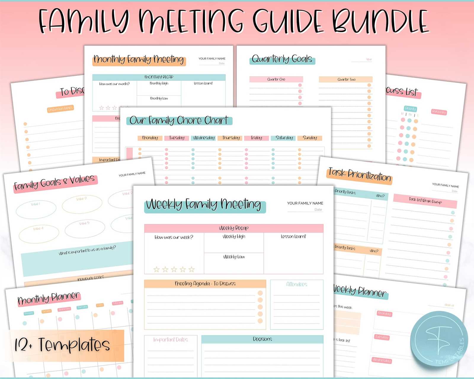 monthly meeting calendar template