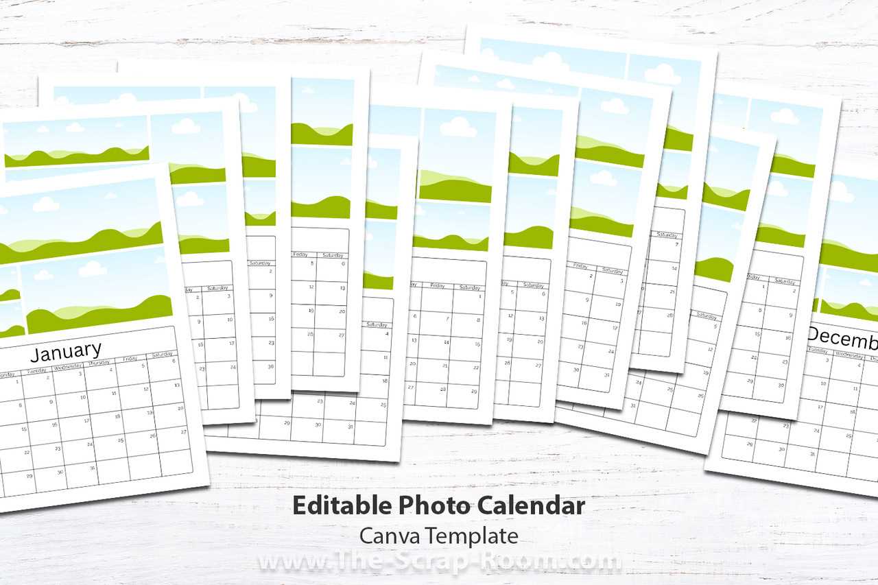 calendar collage template