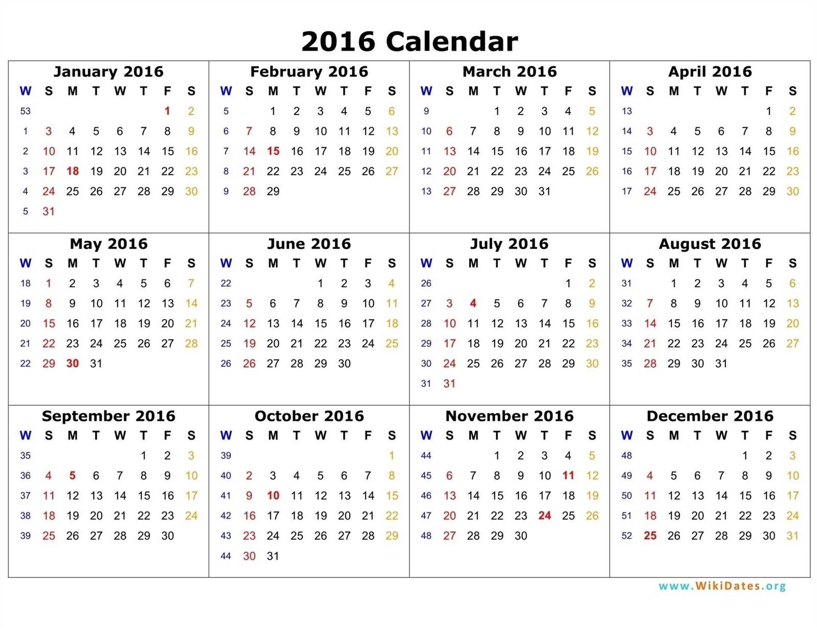 calendar time and date template