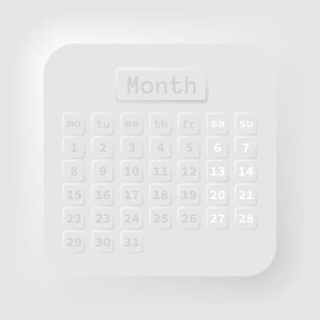 calendar ui template