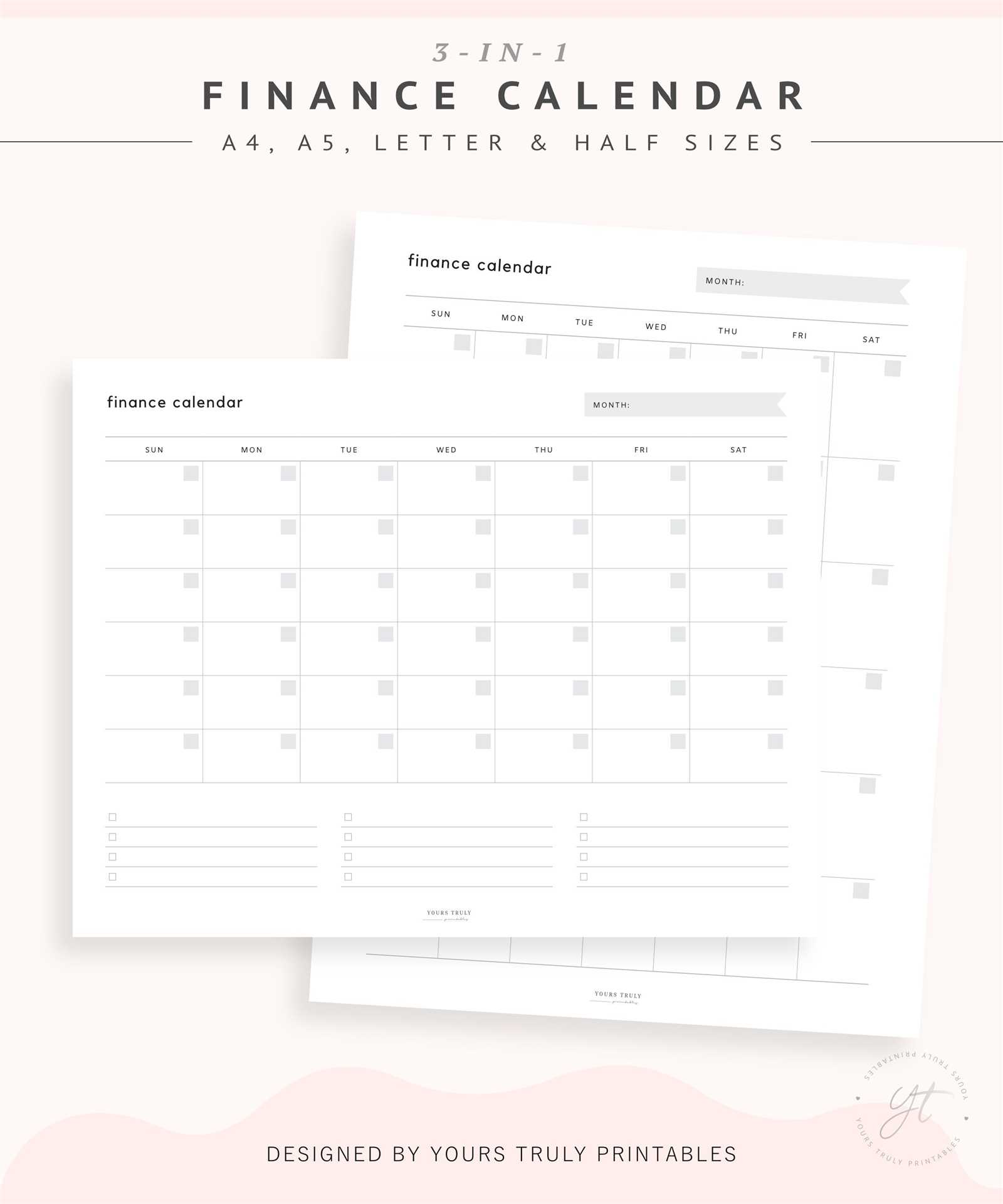 bill reminder calendar template