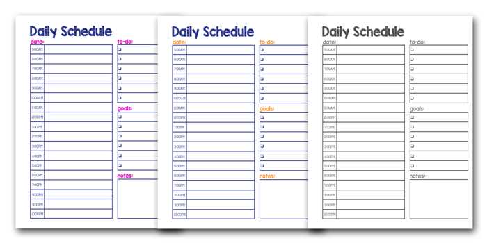 weekly student calendar template