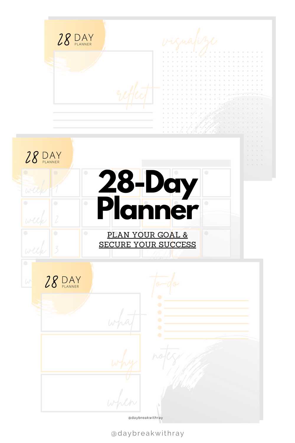 28 day calendar template