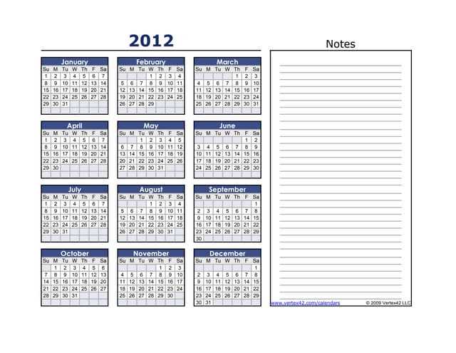 calendar template 2007