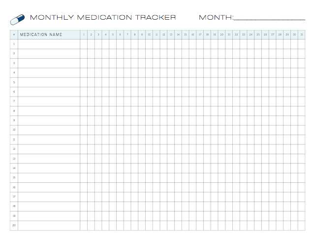 pill calendar template