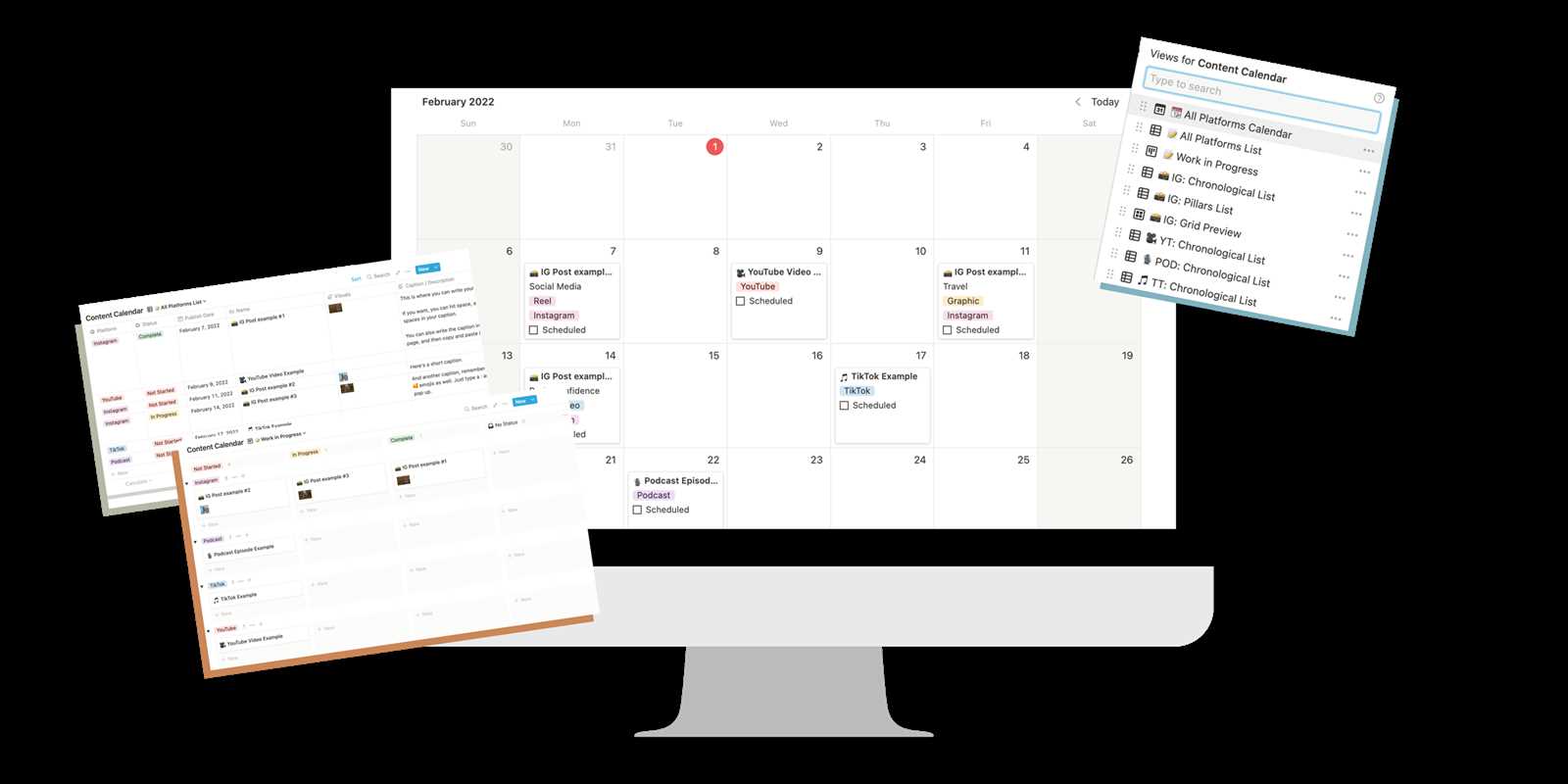 notion template content calendar