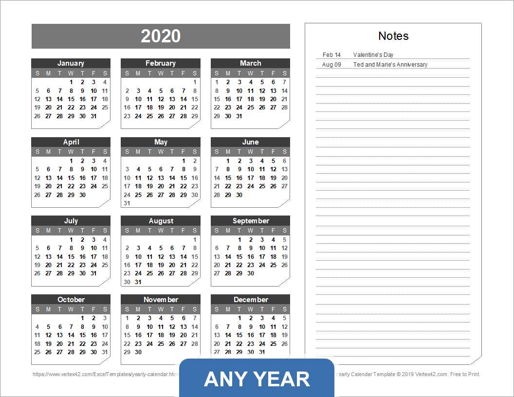 open office yearly calendar template