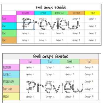 rotation calendar template