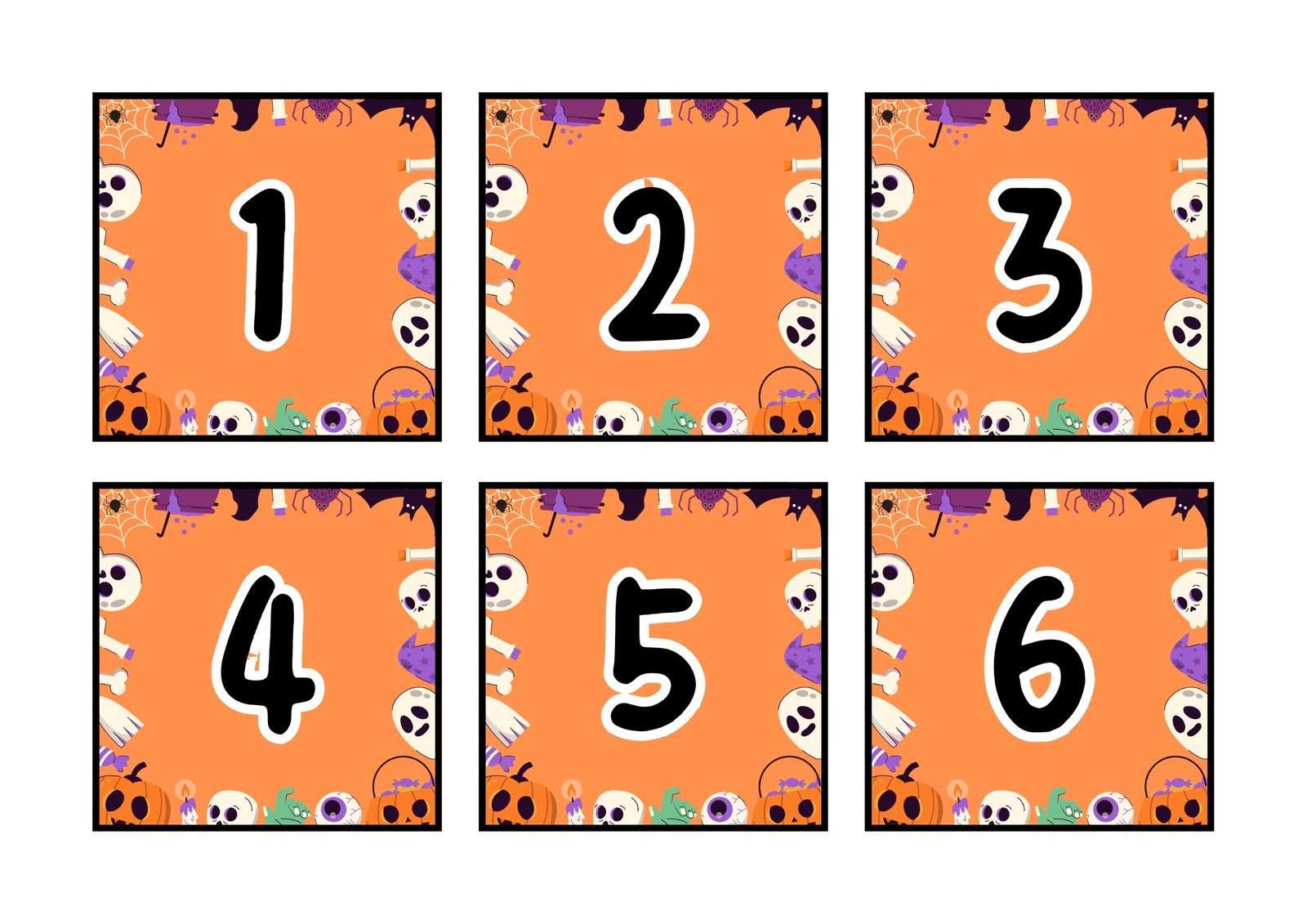 numbers calendar template