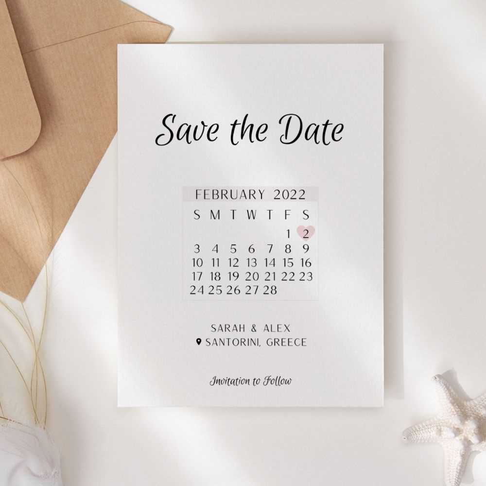 diy save the date calendar template