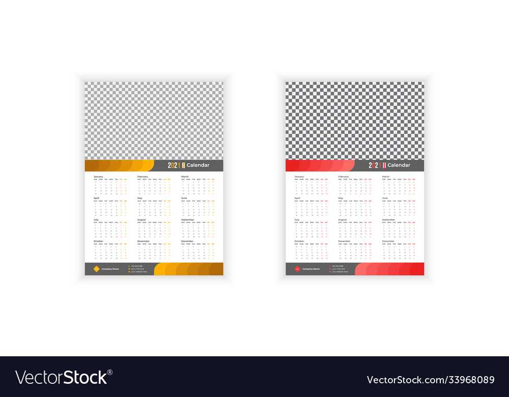 wall calendar design template