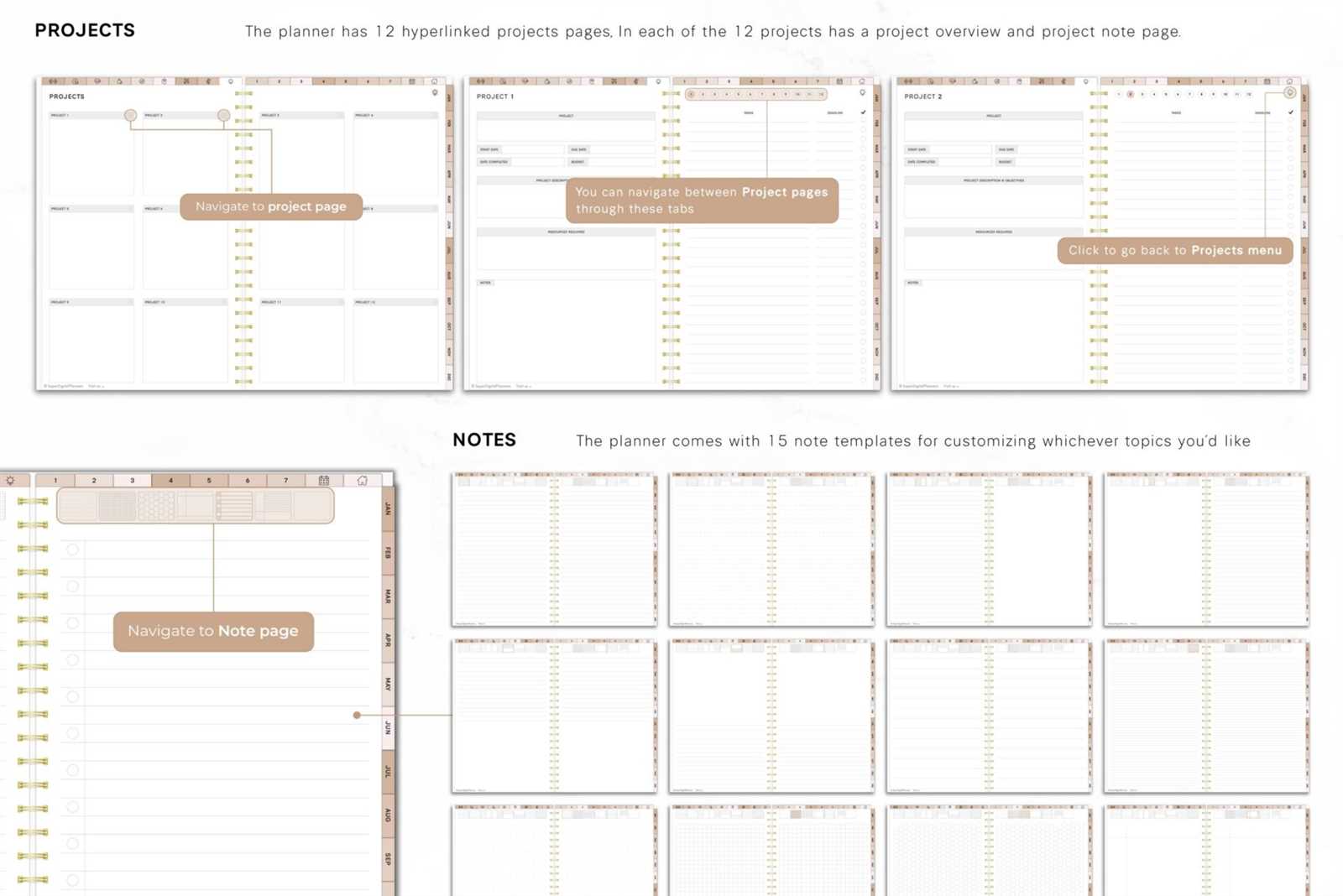 goodnotes monthly calendar template