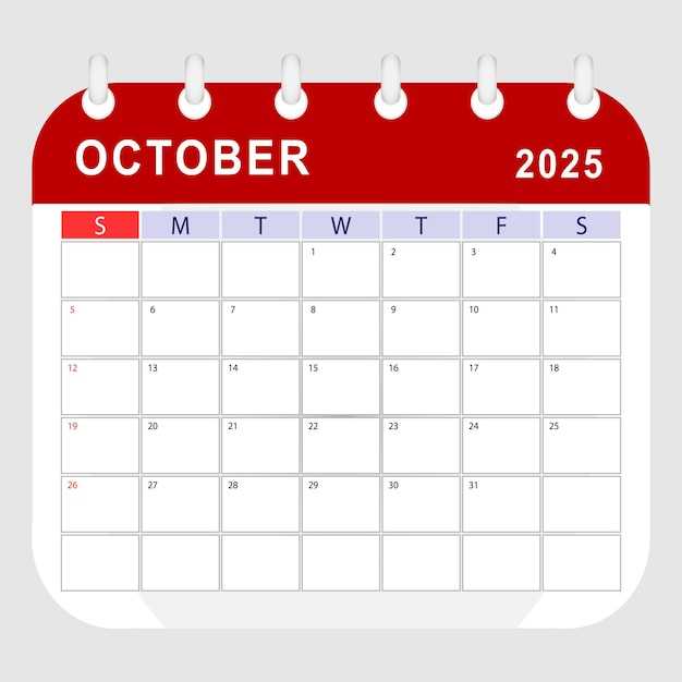 calendar october 2025 template