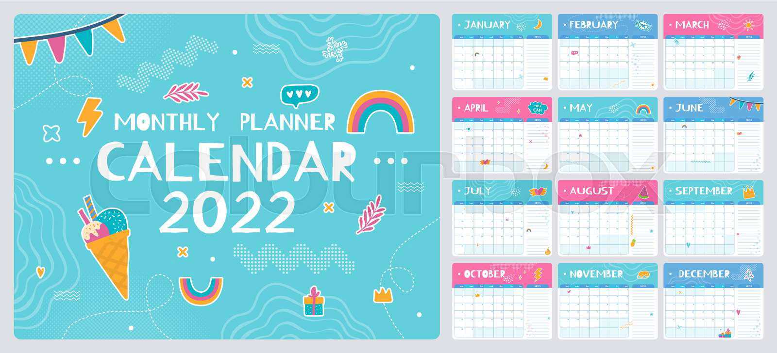 cute december calendar template