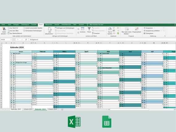 vacation calendar template