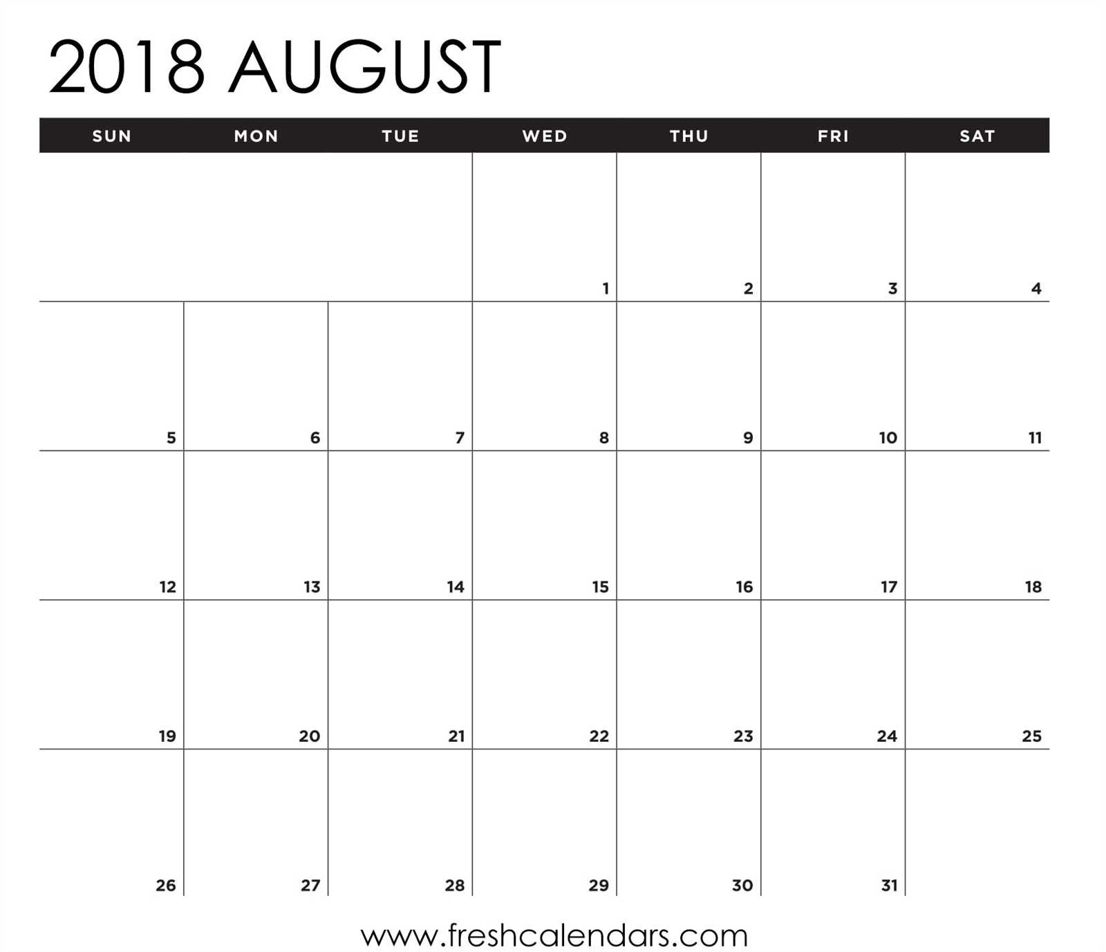 8x10 calendar template