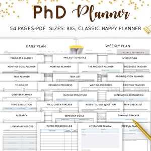 dissertation calendar template