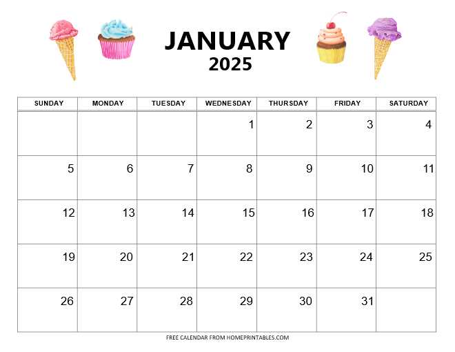 blank january 2025 calendar template