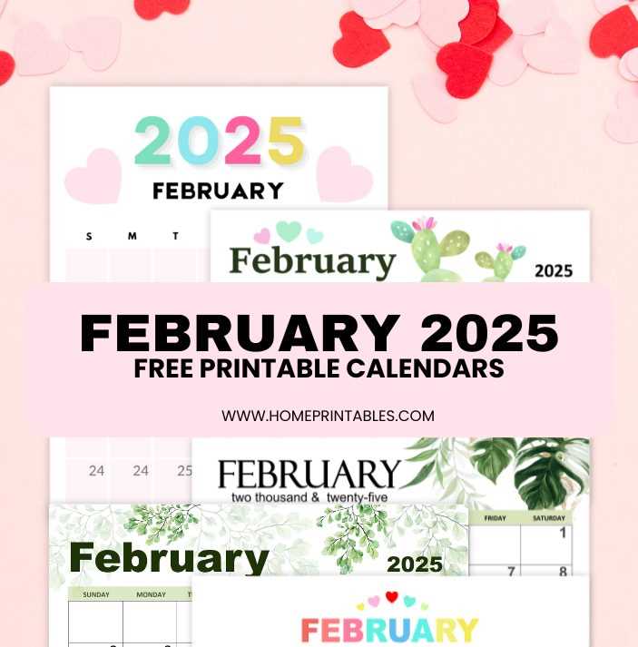 february 2025 calendar template free