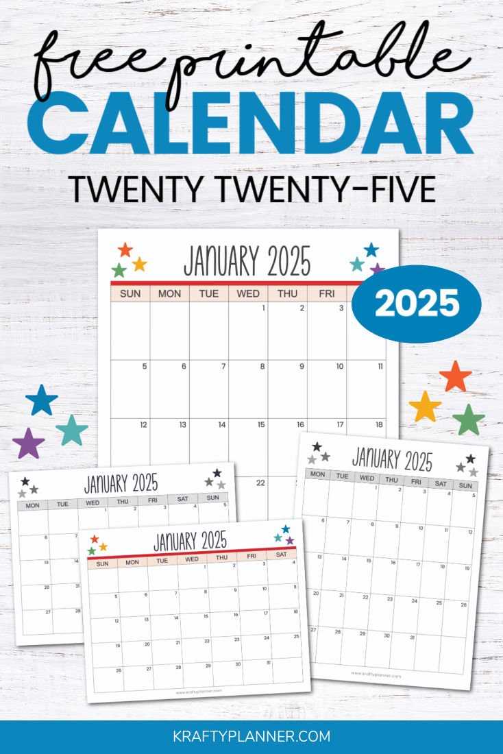 free pocket calendar template 2025