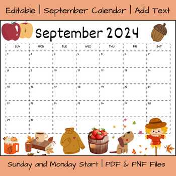 september calendar template free