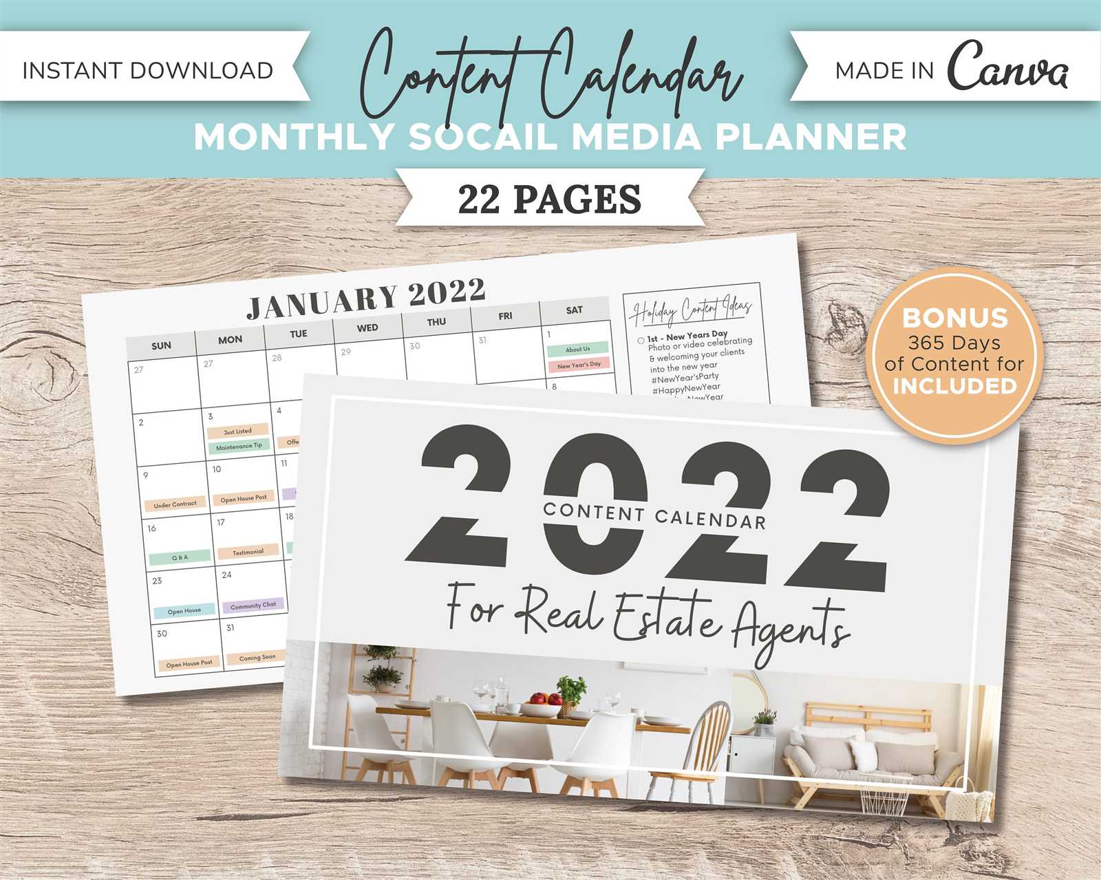 real estate calendar template