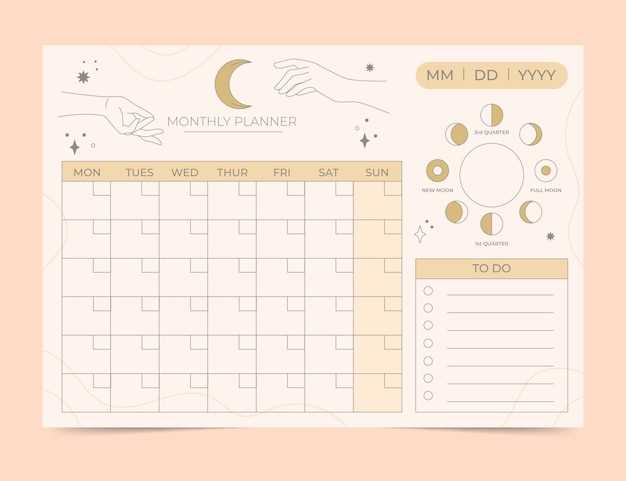 monthly calendar template aesthetic