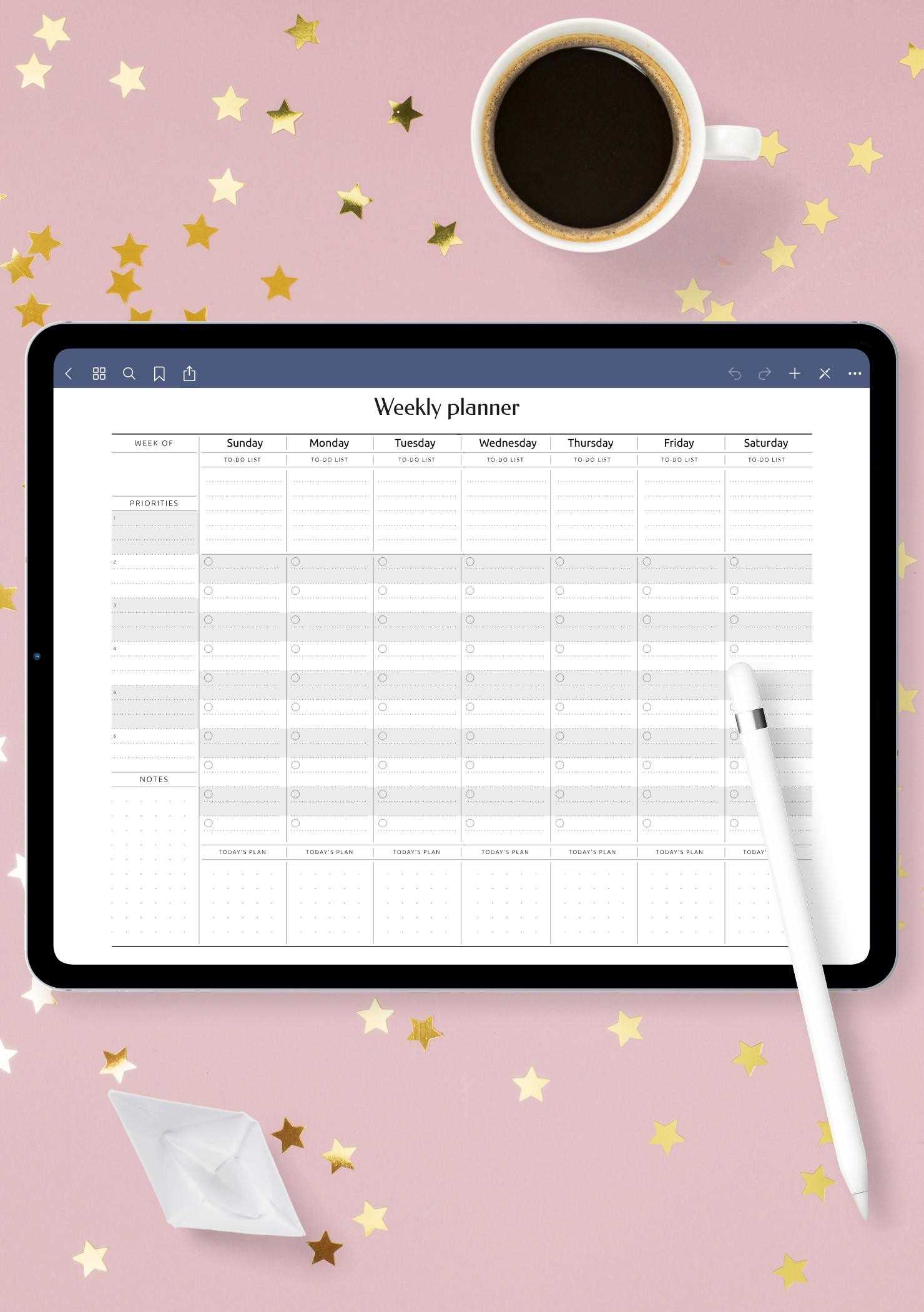 calendar template for procreate