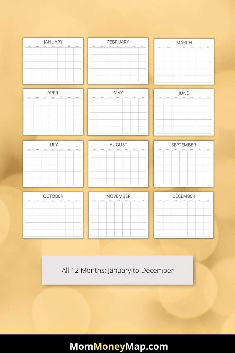 editable monthly calendar template free