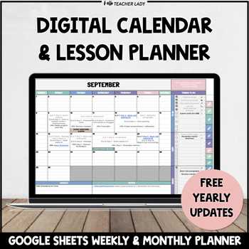 digital calendar planner template