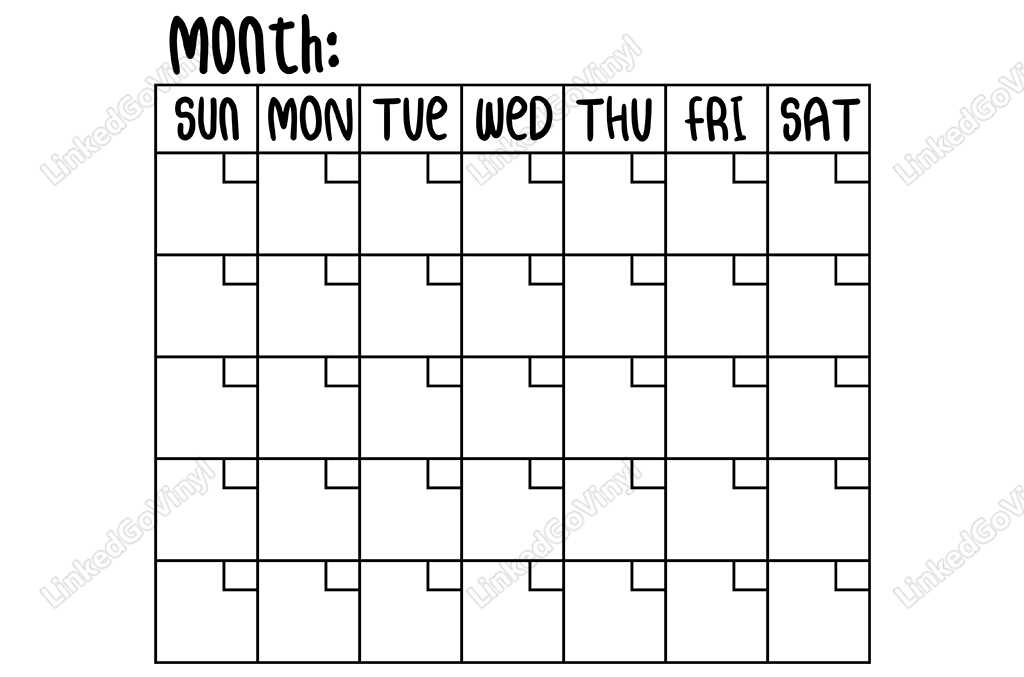 vinyl calendar template