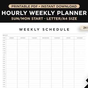 half hour calendar template