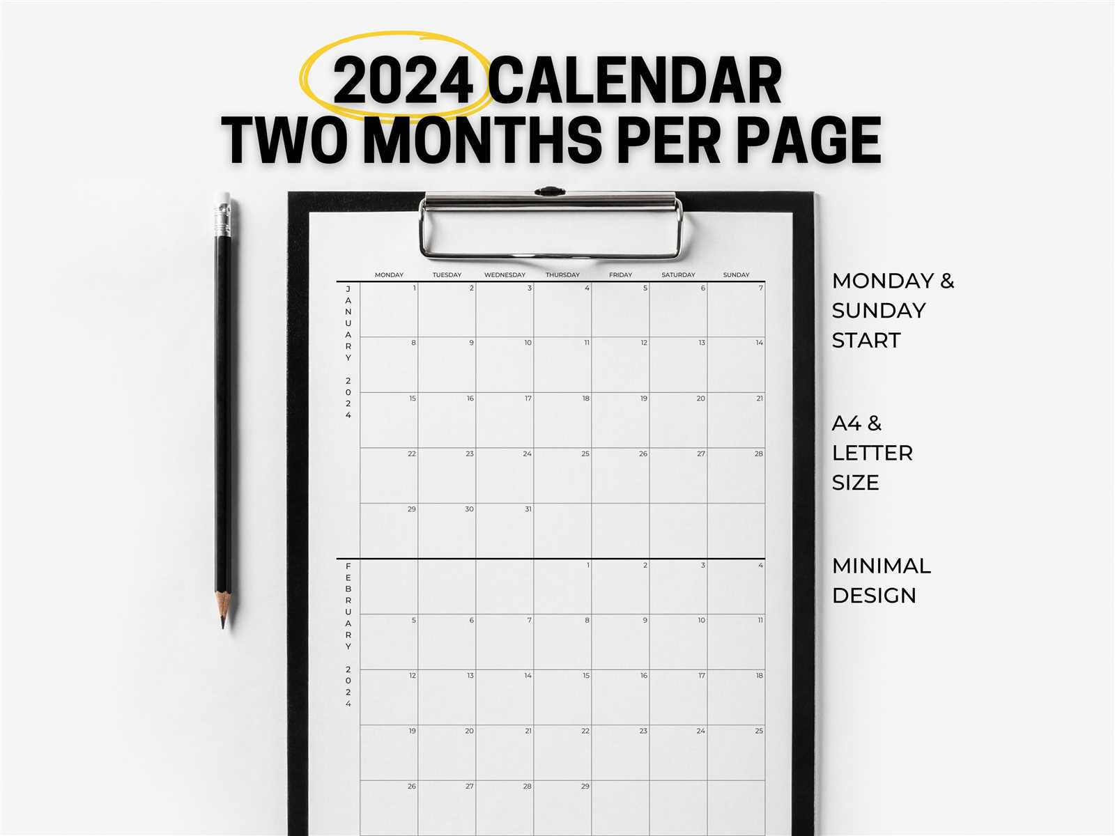 multiple month calendar template