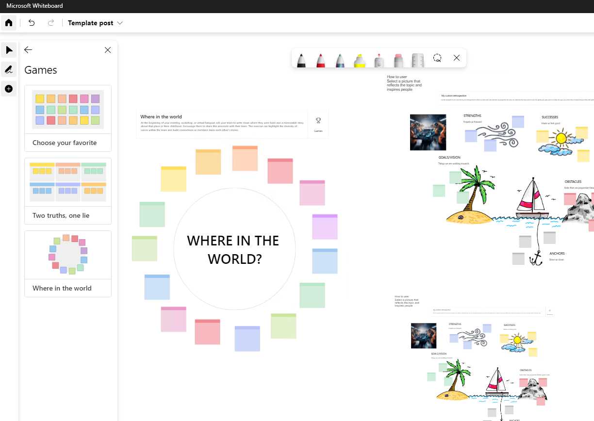 microsoft whiteboard calendar template